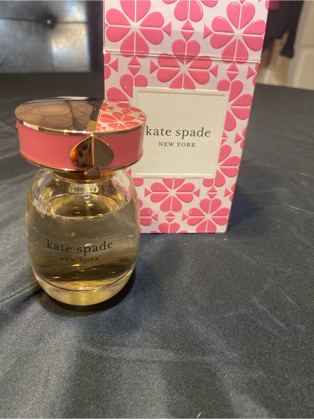 kate spade Pink & Gold Perfume Bottle with Floral Box